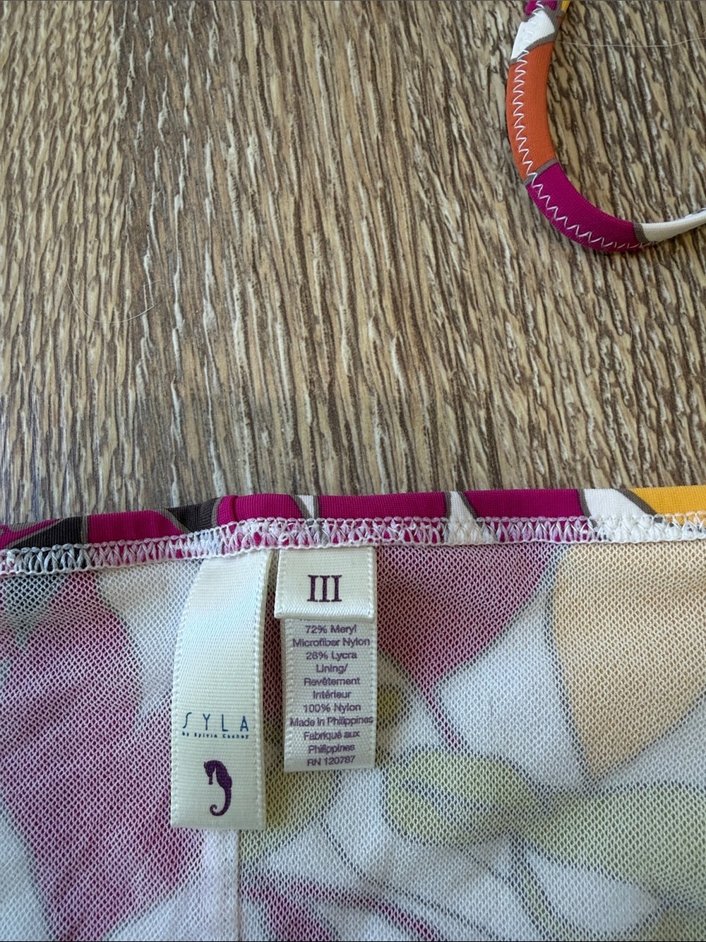 SYLA Floral Tie-String Bikini Set - Yellow & Multicolor women’s size III - Picture 2 of 7